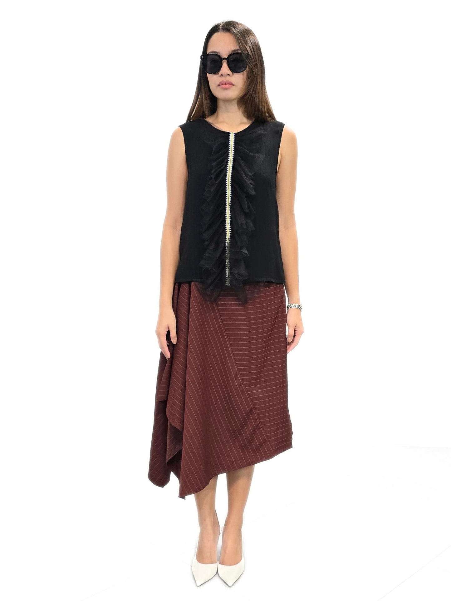 Rica Pinstripe Skirt