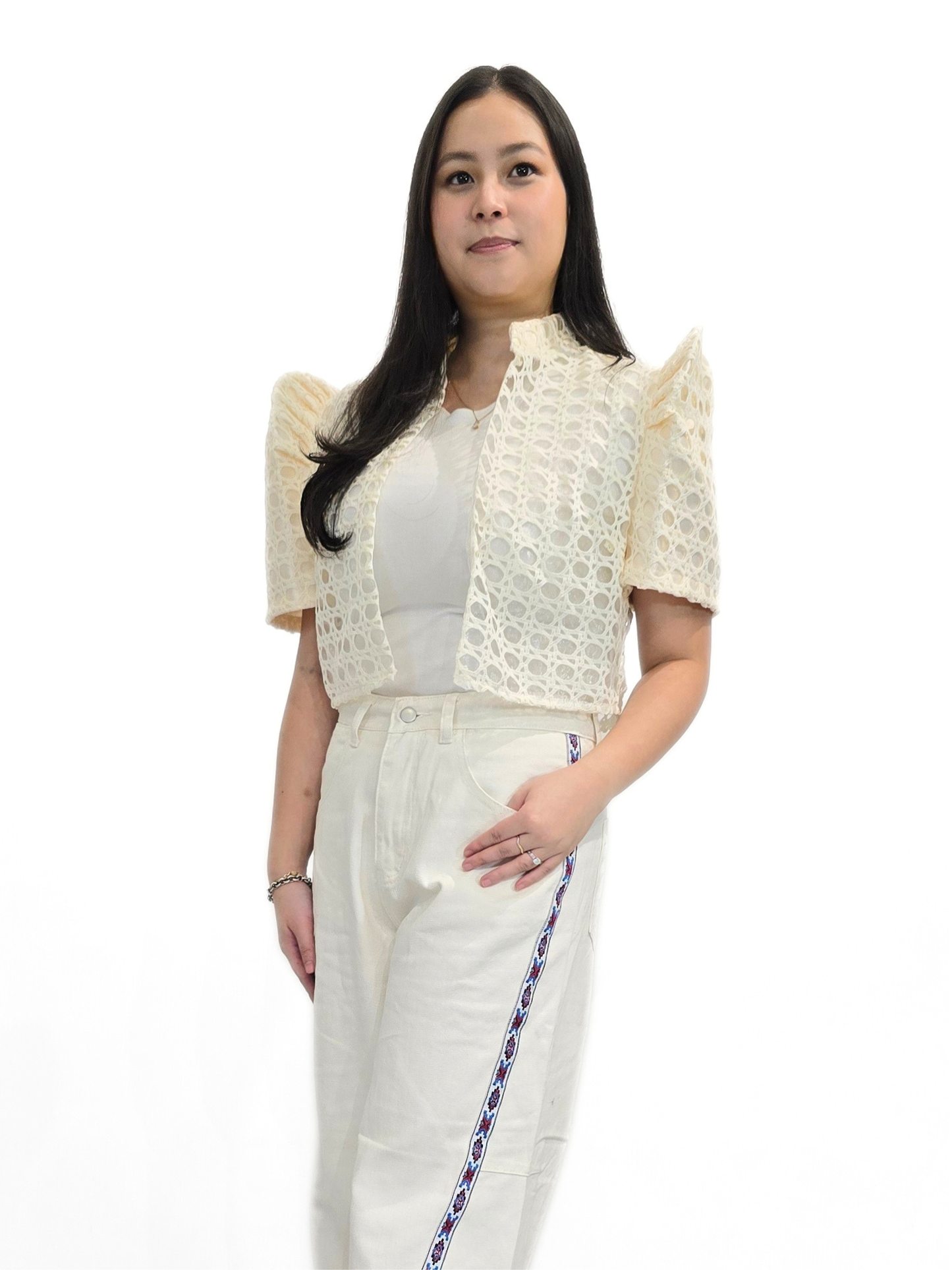 Dalisay (Plus Size) Weave Bolero