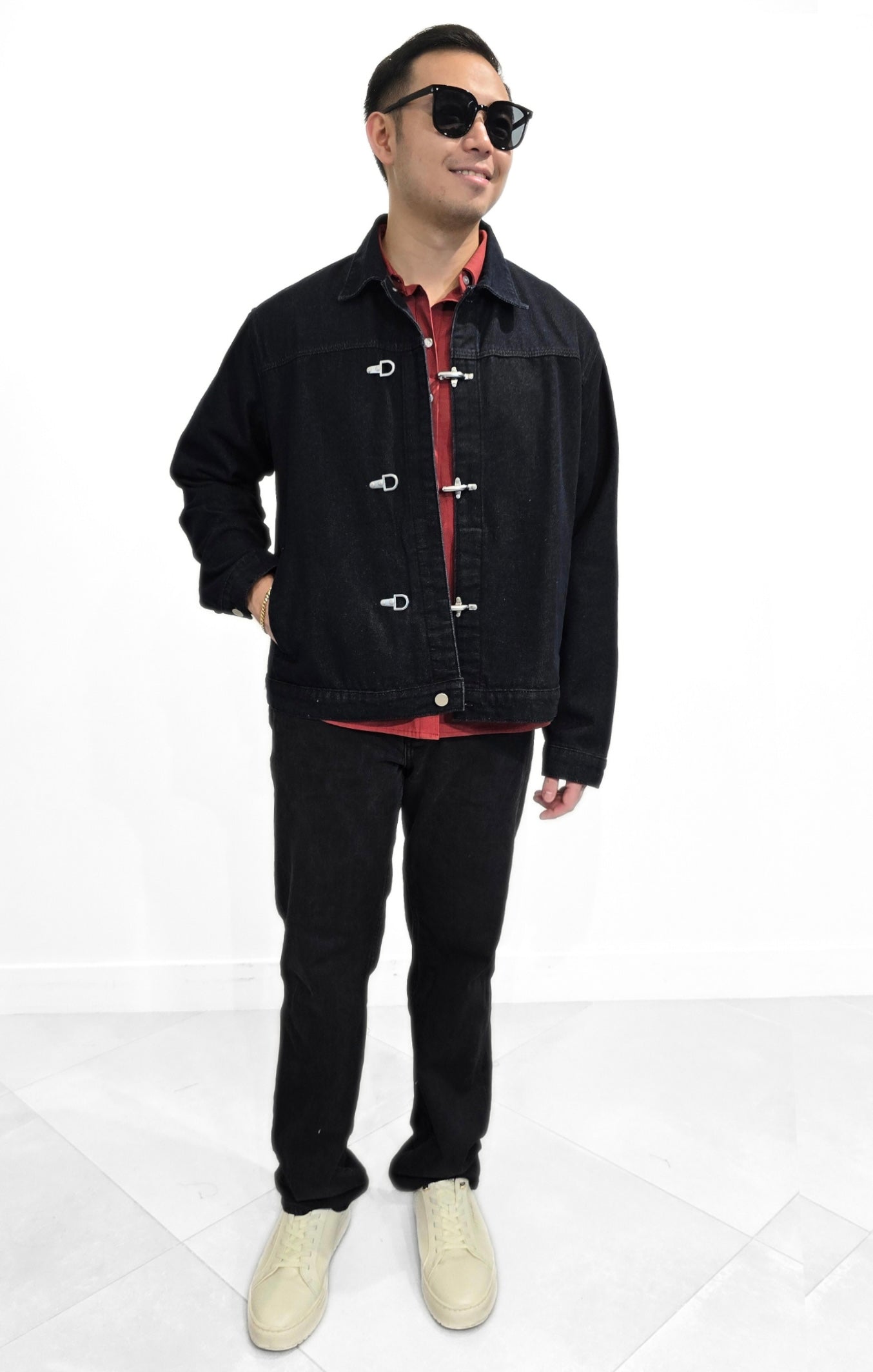 Obsidian (Plus Size) Clasp Utility Jacket (Unisex)