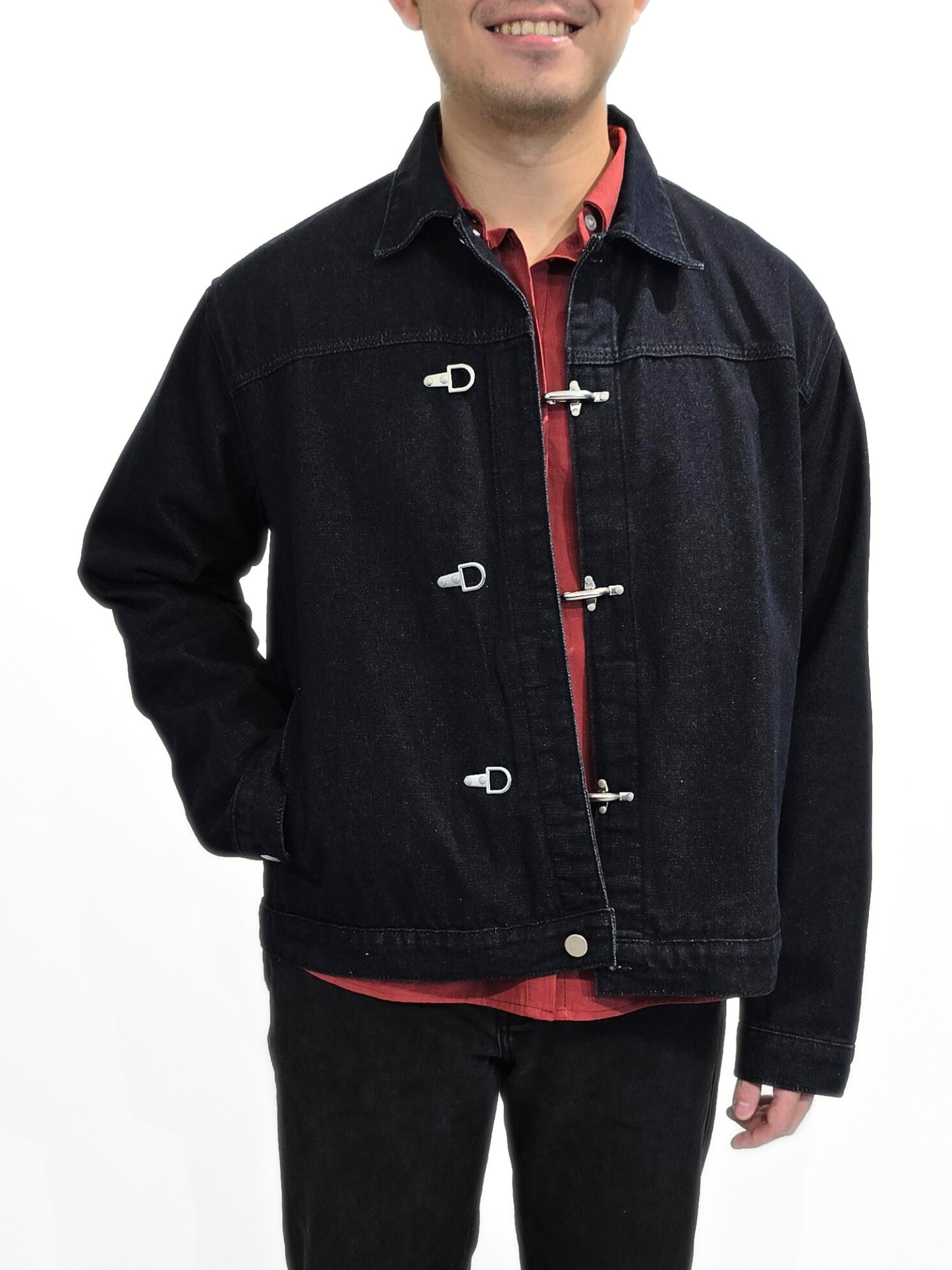 Obsidian (Plus Size) Clasp Utility Jacket (Unisex)