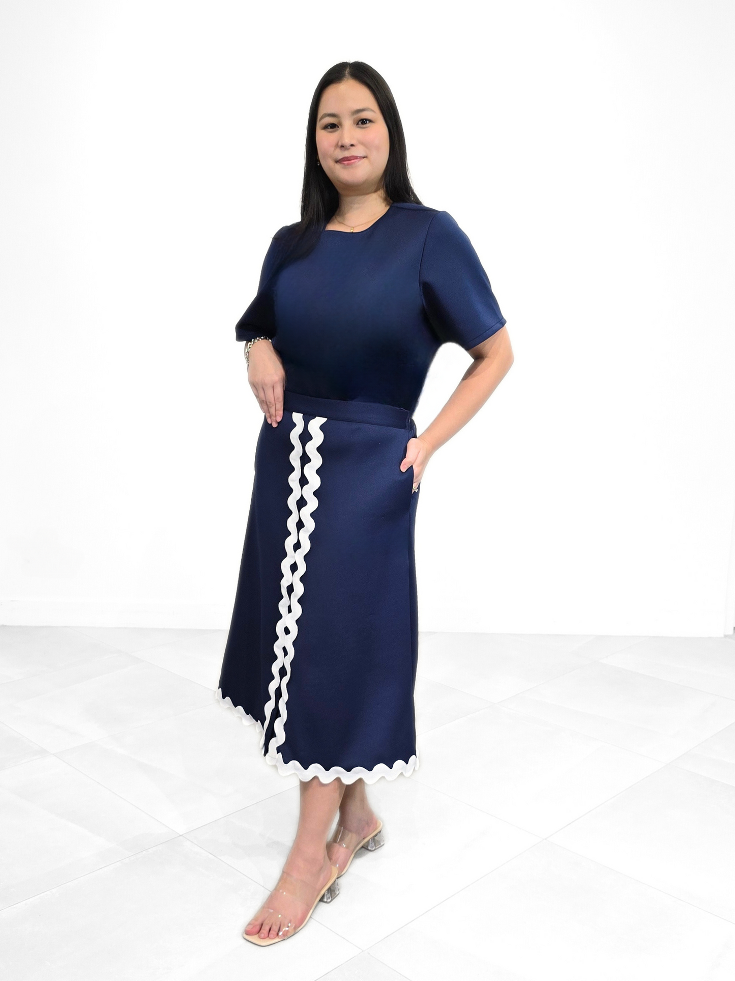 Sienna (Plus Size) Rick Rack Skirt Co-ords