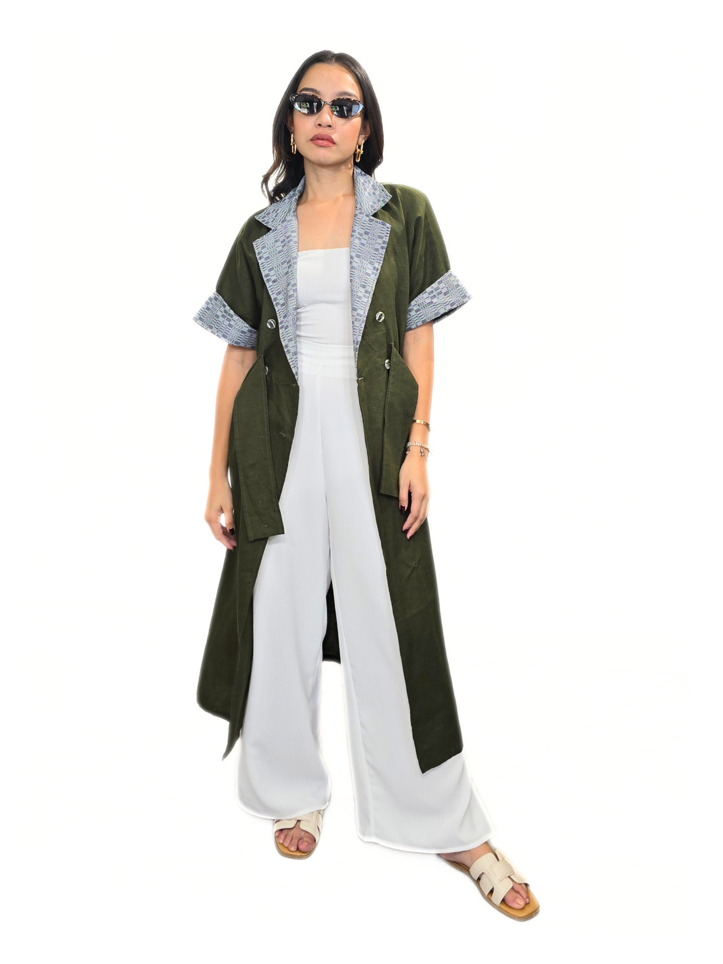 Lana (Plus Size) Safari Trench Dress