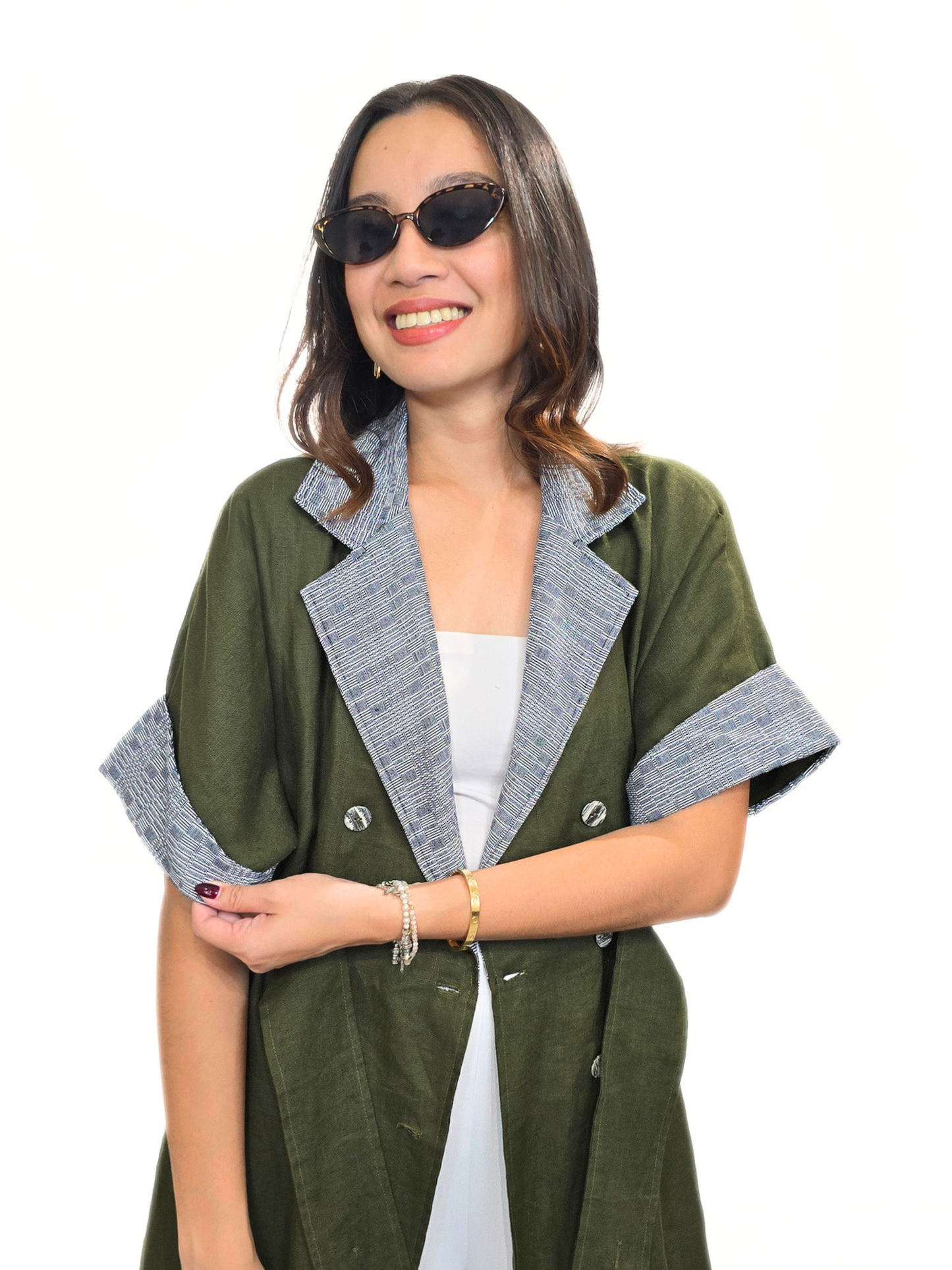 Lana (Plus Size) Safari Trench Dress