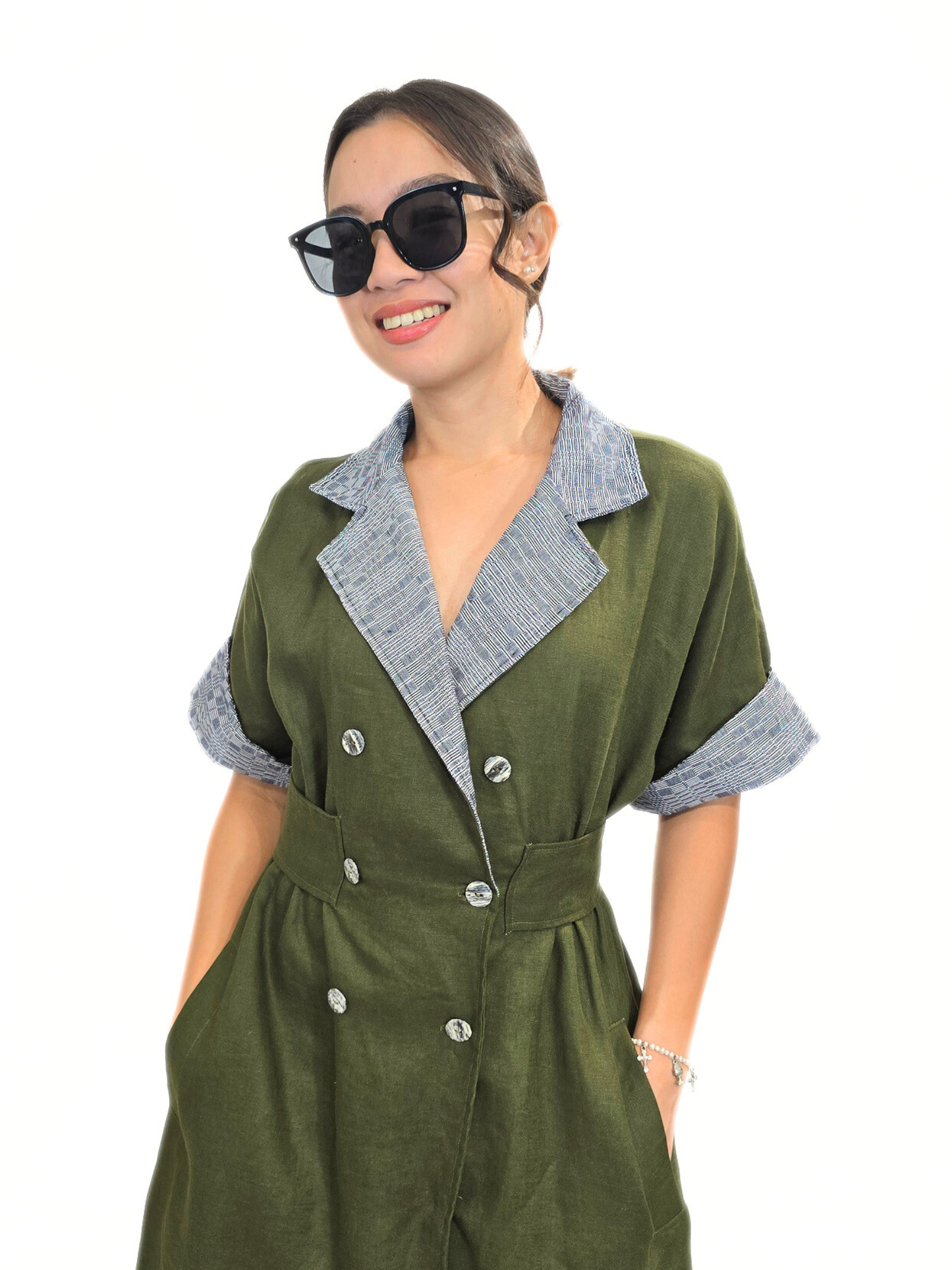 Lana (Plus Size) Safari Trench Dress