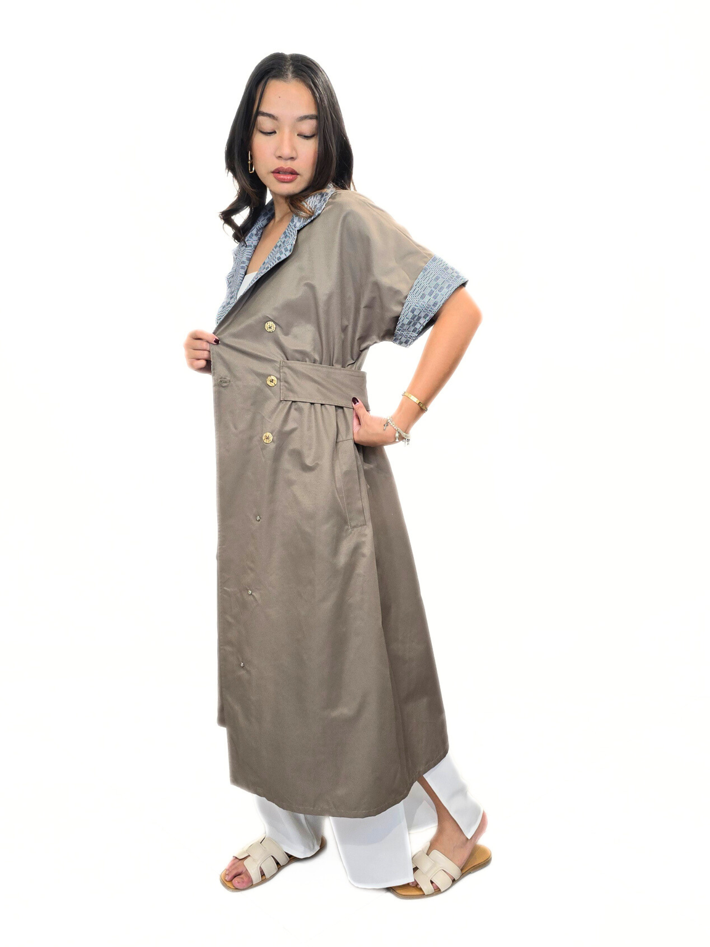 Lana Ethnic Trench Dress