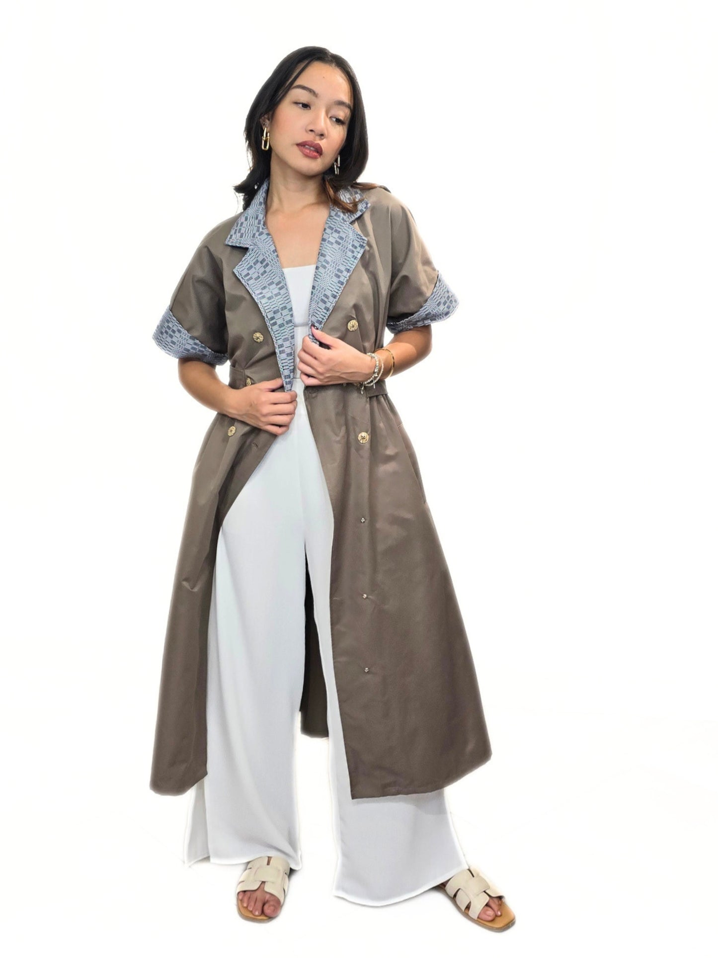 Lana Ethnic Trench Dress
