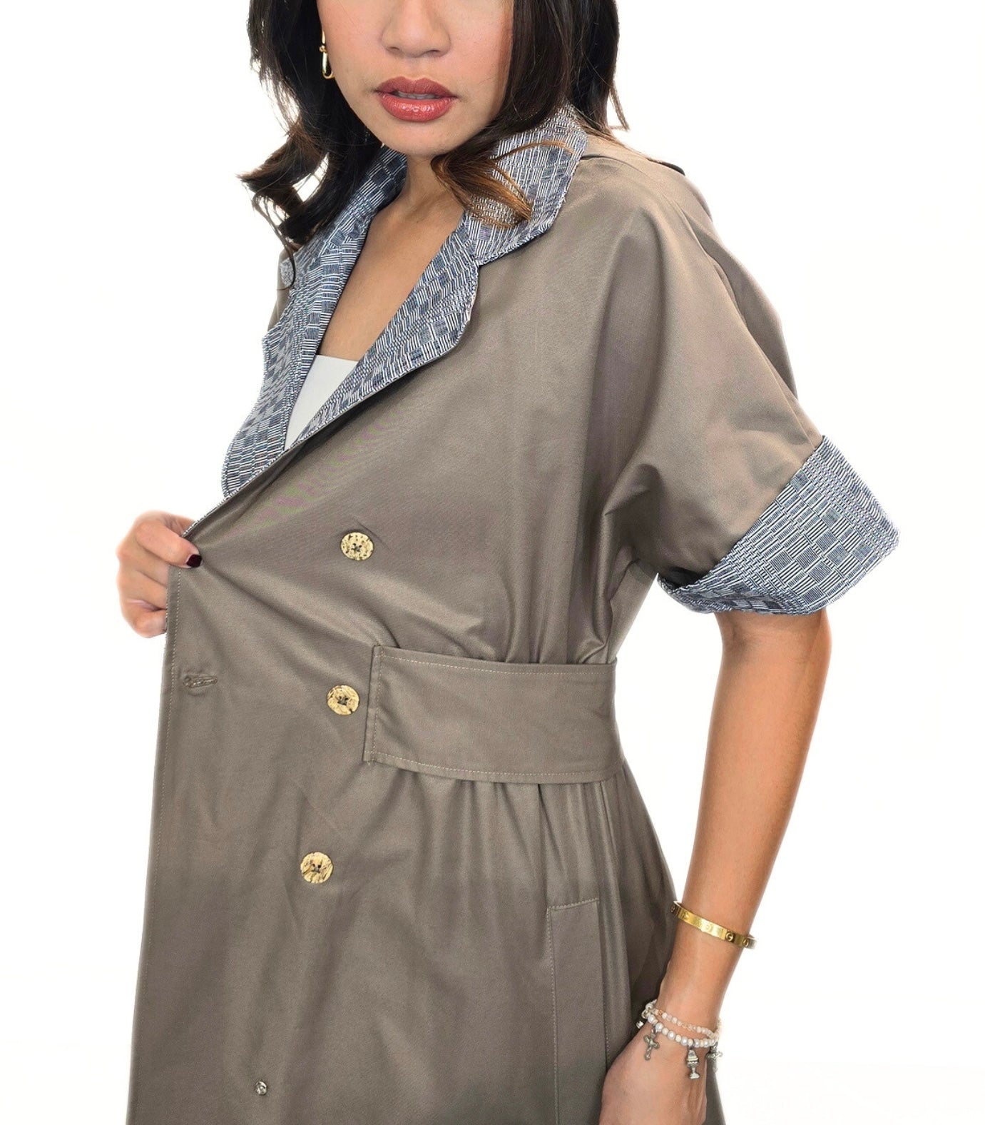 Lana Ethnic Trench Dress