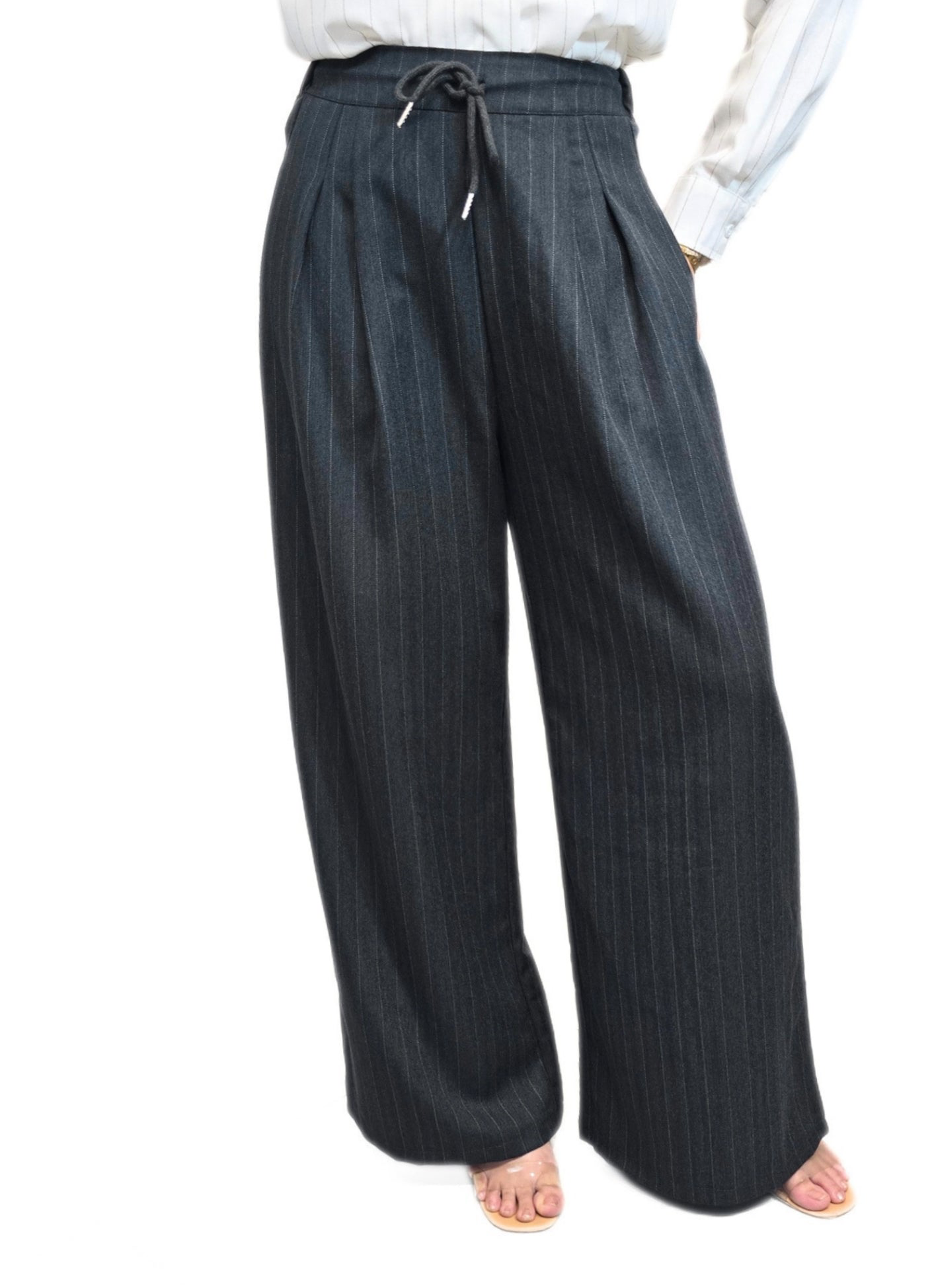 Yvette (Plus Size) Pinstripes Pants