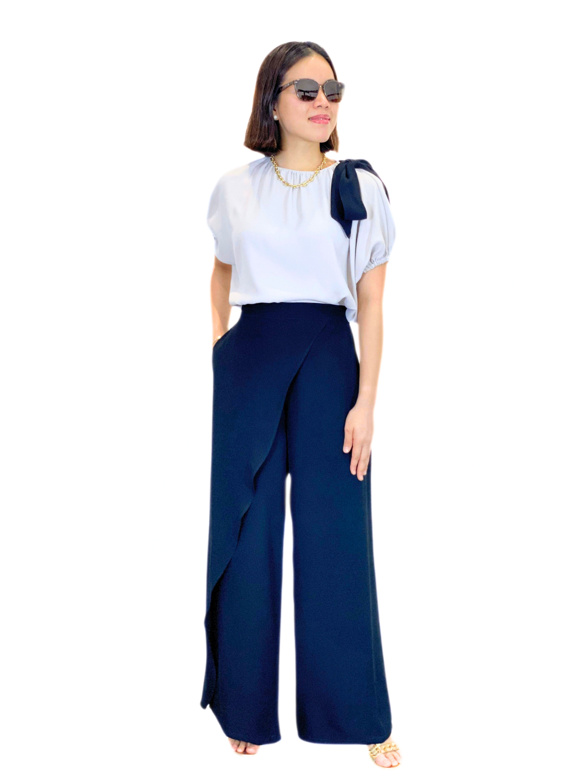 Finley (Plus Size) Overlap Accent Pants
