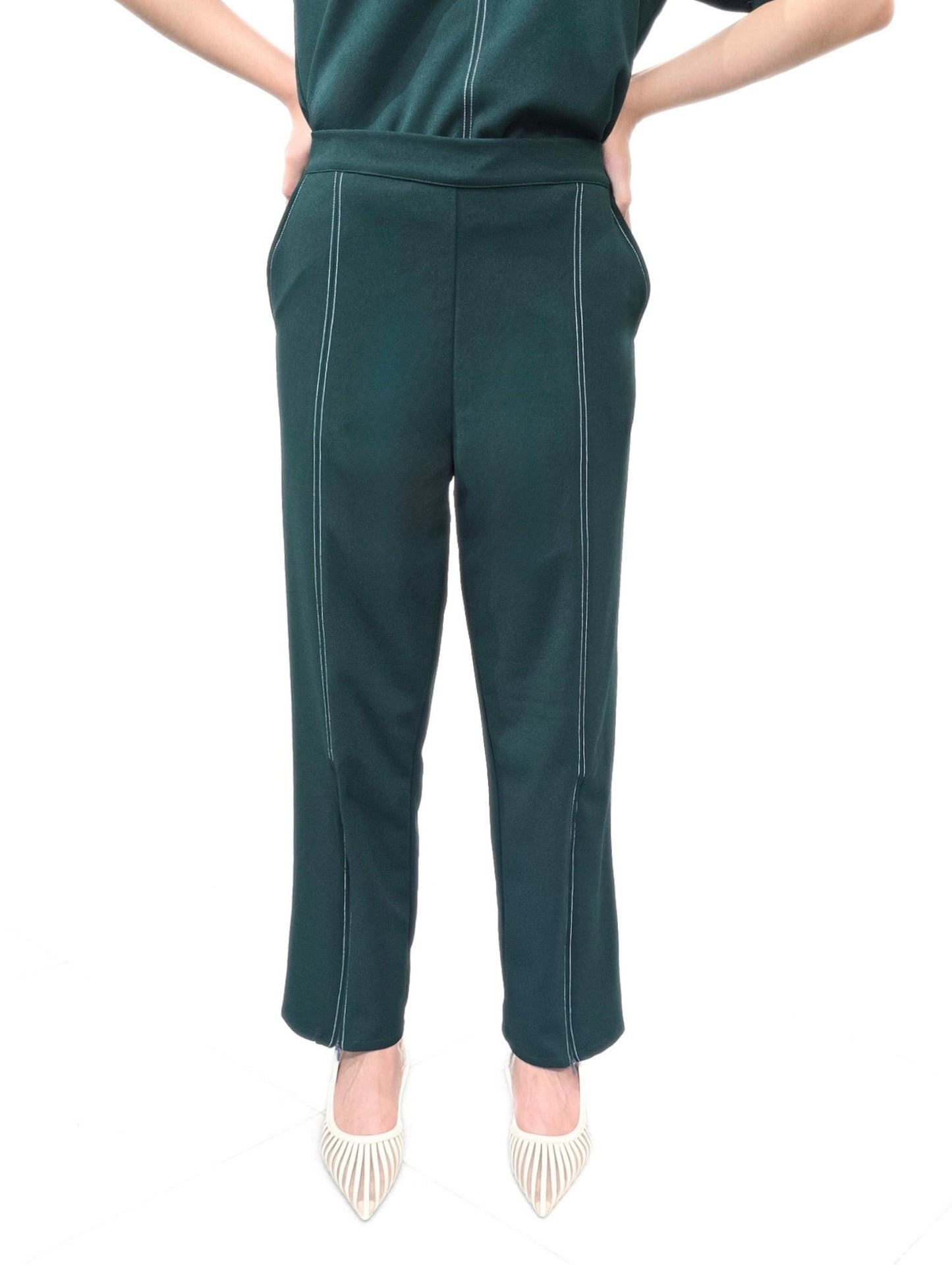 Inessa (Plus Size) Stitched Zipper Pants
