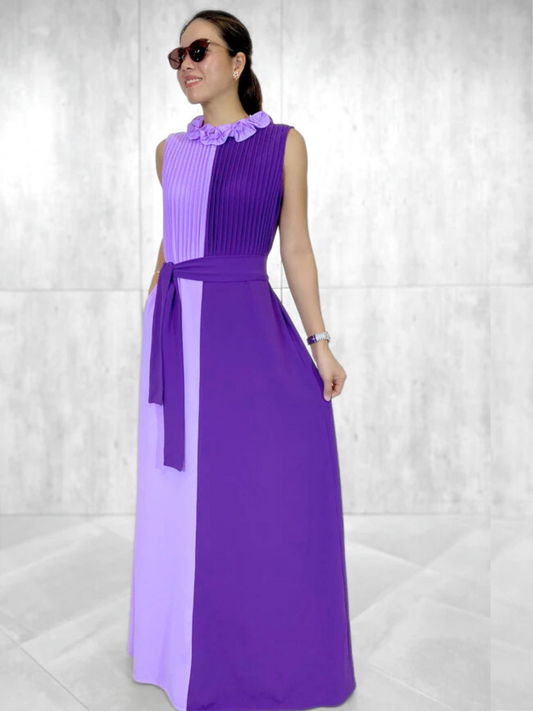 Sicily pleated gown (sash included)