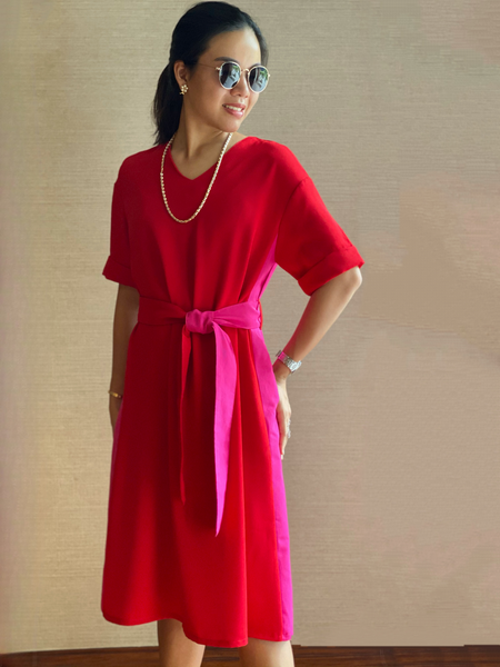 Taylor Panel Dress (Sash Included)