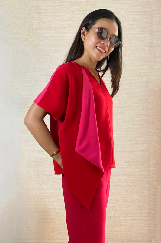 Tara (Plus Size) Sleeve Drape Top