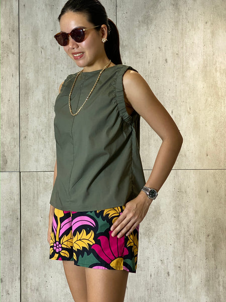 Eliza Elasticized Accent Top