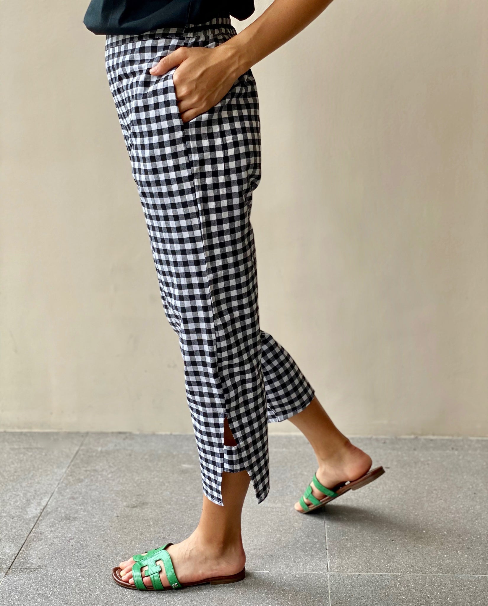 Rica (Plus Size) Inverted V-hem Tapered Pants
