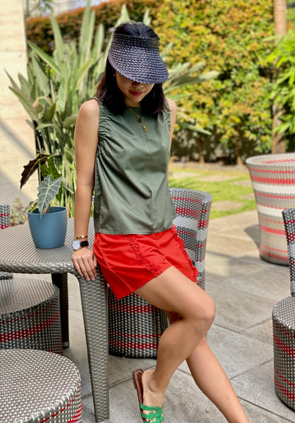 Eliza Elasticized Accent Top