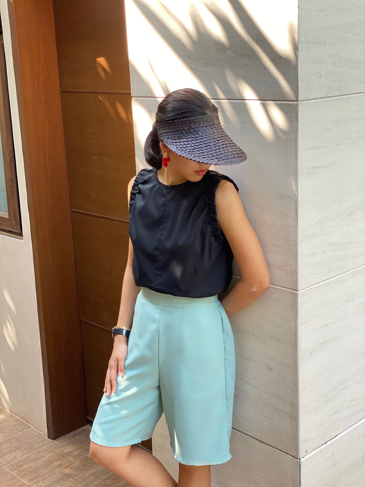 Eliza Elasticized Accent Top