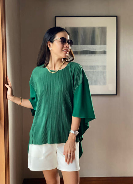 Demi Micro-pleated Top