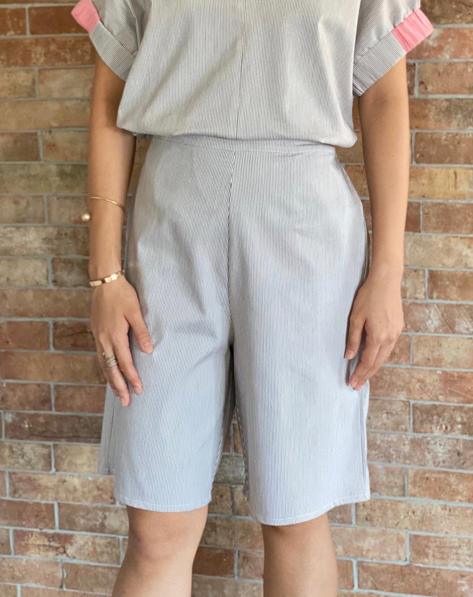 Willow Pinstripe Bermuda Shorts
