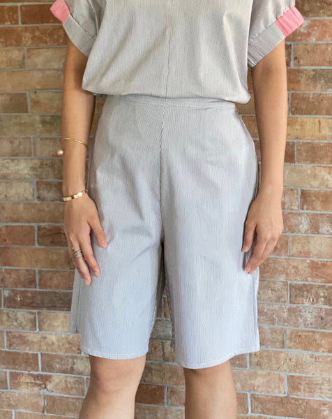 Willow Pinstripe Bermuda Shorts