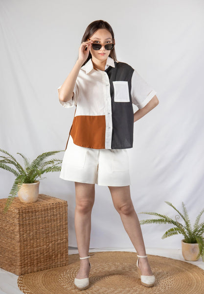 Tracy (Plus Size) Colorblock Top